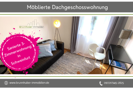 205-3 Möblierte Dachgeschosswohnung in der Gartenstadt